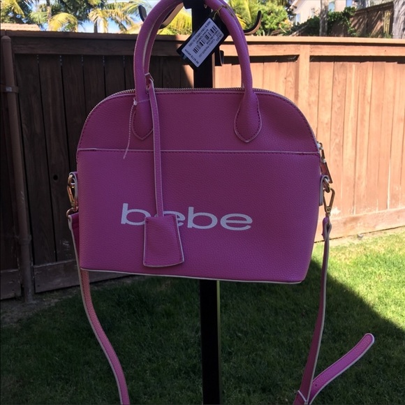 Bebe Fabiola Mini Dome Purse Pink NEW - Picture 5 of 6